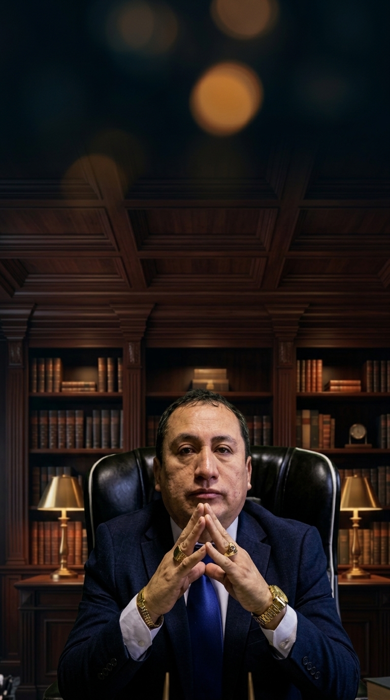 Dr. Luis Alfredo Yalán Ramírez en su despacho penal